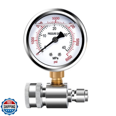 #ad Pressure Washer Gauge with 3 8 Inch Quick Connect Heavy Duty Pressure Gauge ... $27.99