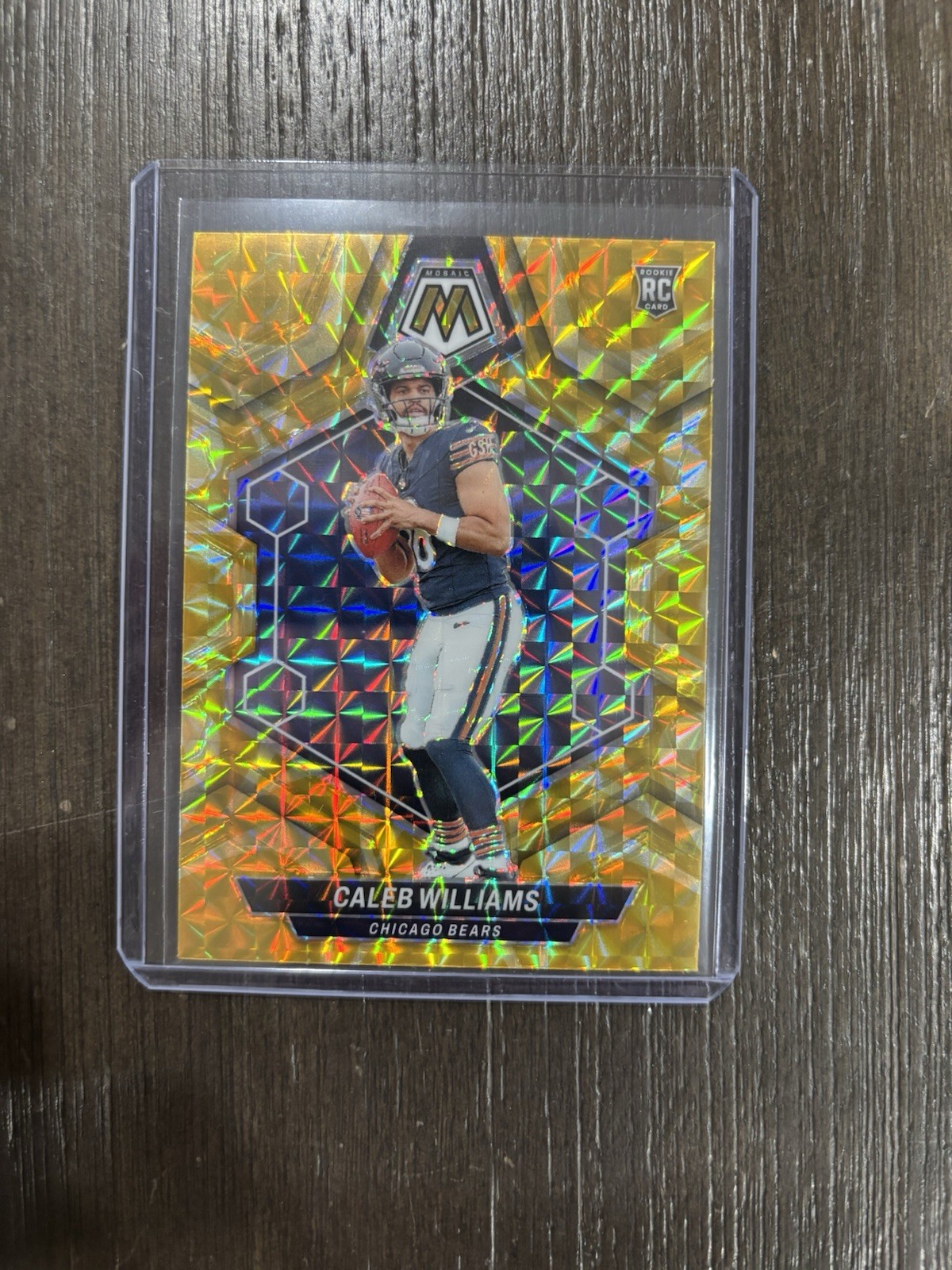 2024 Panini Mosaic - Rookies Caleb Williams #301 Reactive Yellow Mosaic Prizm