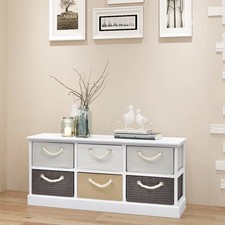 Legno Paulownia Mobile da Interno con 6 Cassetti Cassettiera Cassapanca vidaXL