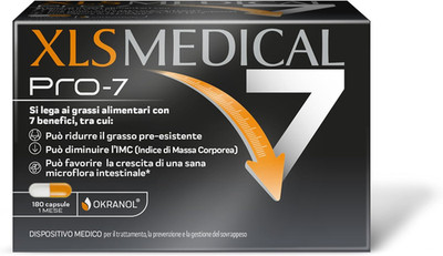 Pro-7 Dispositivo Medico per La Perdita Di Peso, Confezione Da 180 Capsule