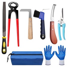 Solaradgy 10 Inch 8 Pcs Farrier Tools, Horse Goat Hoof Trimmers for Blue