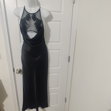 Victoria's Secret Sheer Rose Satin High-Neck Long Slip Dress Size XS NWOT