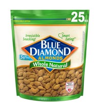 Whole Natural Raw Almonds, 25 Oz Resealable Bag, Snack Nuts, Pack of 1
