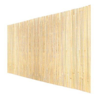 Natural Bamboo Slat Screening Privacy Bamboo Slat Fence 6 ft H x 16 ft L