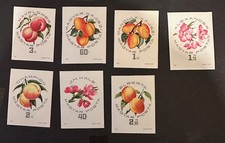 HUNGARY 1964 SC# 1607-14 FRUITS IMPERF MNH BLOSSOMS FLOWERS ELUSIVE RARE 19954