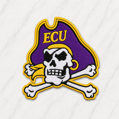 EAST CAROLINA PIRATES NCAA EMBROIDERED IRON ON PATCH 3''X3.5'' FREE SHIPPING