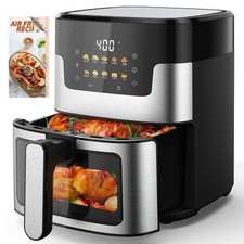 Suodoka 10 In 1 Air Fryer 6 Qt Capacity, Compact Countertop With Nonstick Basket
