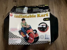 Inflatable Nintendo Wii Racer Kart Racing Car Steering Wheel Remote Holder, Pump