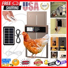 Automatic Chicken Coop Door Solar Powered, LCD Display Automatic Chicken Door...