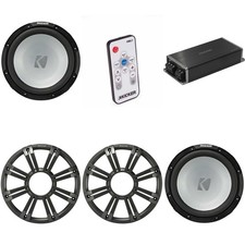Kicker Marine KPX500.1 Powersports Amp  2 12" Free Air 4 Ohm  Charcoal Gr...