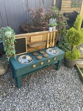 Quality Personalised Children’s Outdoor Mud Kitchen With Free Apron & Recipes