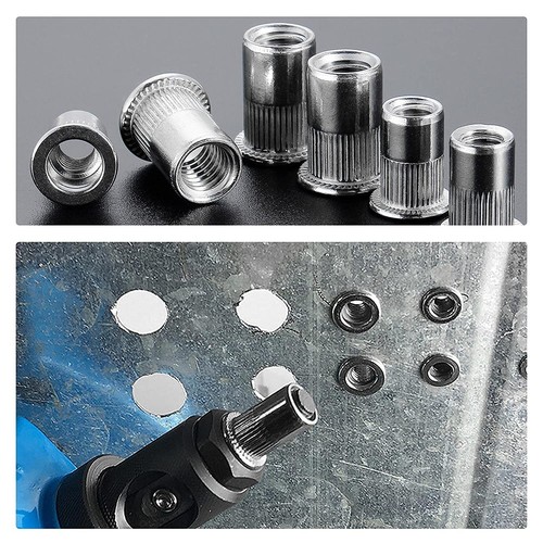 450/150 Stck. Edelstahl Nietmutter M3-M8 Kit Metrische Nietenmuttern Nuss sortiert - Bild 3 von 12