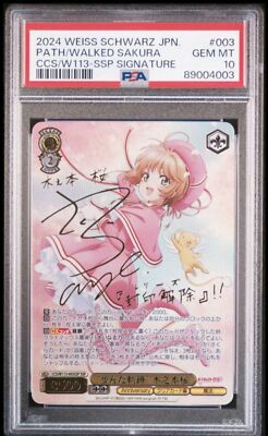 PSA10 Signed Weiss Schwarz CARDCAPTOR SAKURA CCS/W113-003SSP SSP