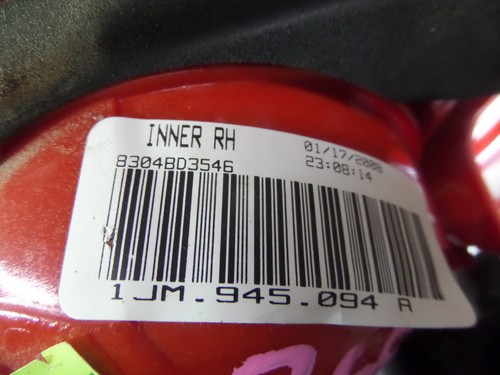 08-11 VW MK4.5 Jetta City Right Innter Trunk Mounted Tail Light OEM 1JM945094A - Picture 8 of 8