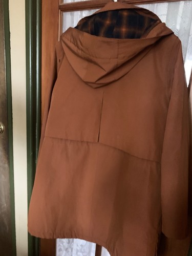 Pendleton Women's Rust Removable Hood Waterproof Zippred Rain Jacket Size Large - Picture 2 of 6