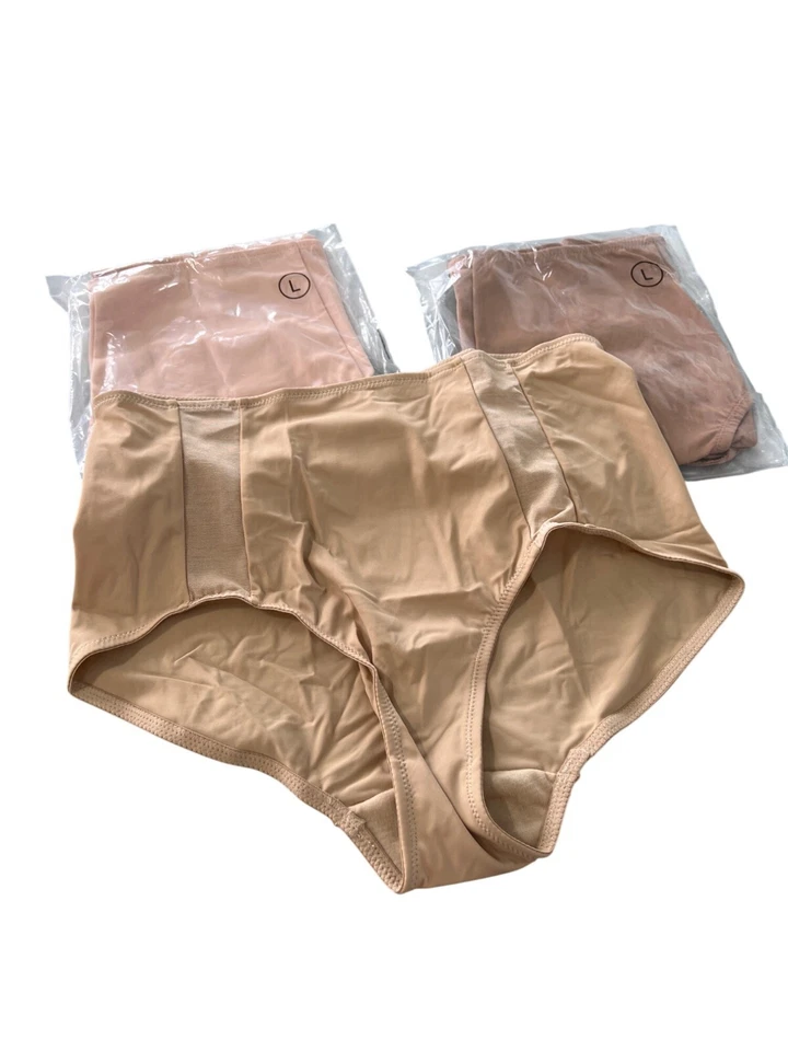 Paquete de 3 bragas Rhonda Shear con inserción de malla talla grande rosa Siena beige 565,11 Foto 2 de 4