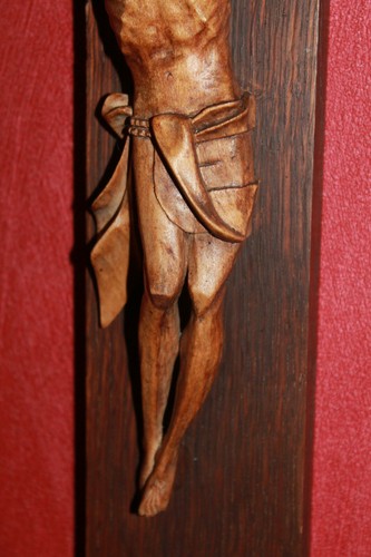 Kruzifix, Holzkreuz, 50 x 31 cm, Jesusfigur aus Holz geschnitzt - Bild 5 von 8