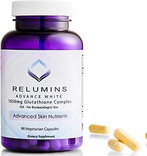 Relumins Glutathione Supplement 1650mg Reduced Glutathione Complex 90 Capsules