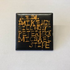 R.E.M. Green World Tour 1989 Mike Mills Peter Buck Michael Stipe Pinback Button