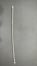 Zales 1 ct. wt. 10k White Gold Flower Bracelet Tennis Bracelet