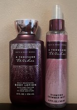 Bath Body Works A Thousand Wishes Body Lotion and Diamond Shimmer Mist 2 SET