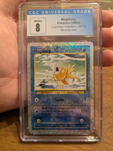 CGC 8 Pokemon Card Magikarp 52 Reverse Holo Legendary Collection NM/Mint+