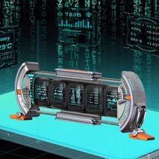 Times Gate Pixel Art Informative Display Digital Clock Gift with IPS Screen