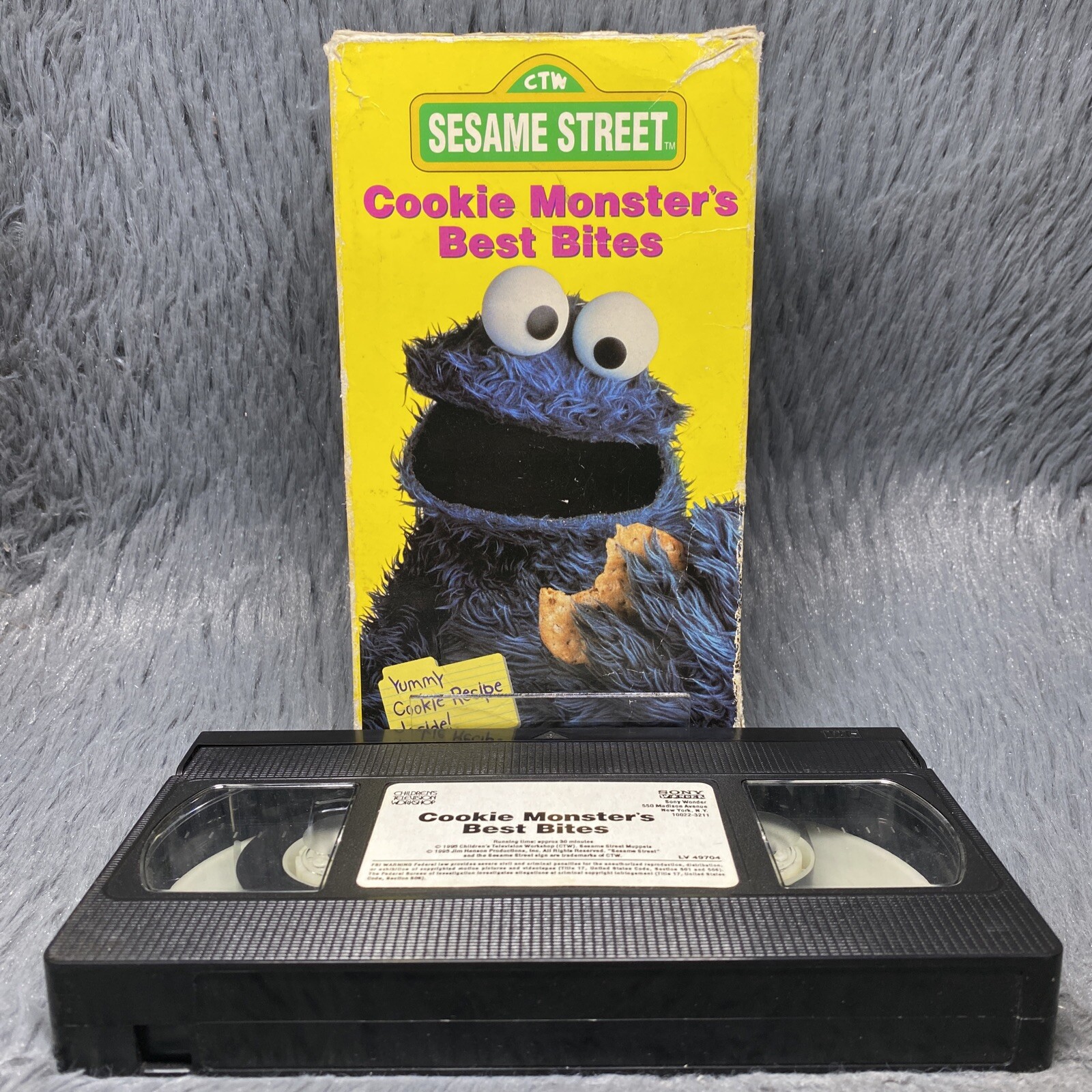 Sesame Street Cookie Monsters Best Bites VHS Tape 1995 Kids Cartoon