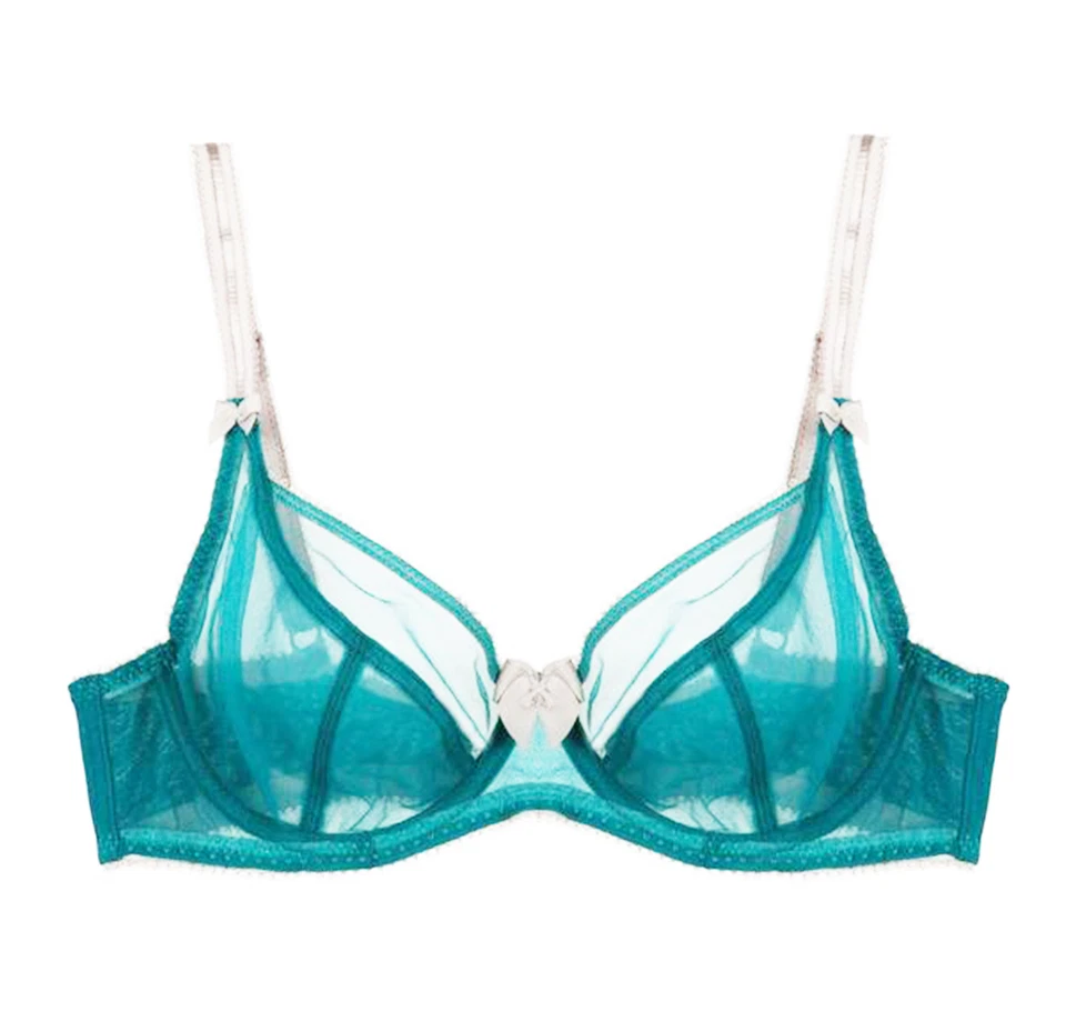 Claudette Dessous Full Coverage Bra Peacock Color Women's Sexy Intimate Lingerie - Image 4 of 4