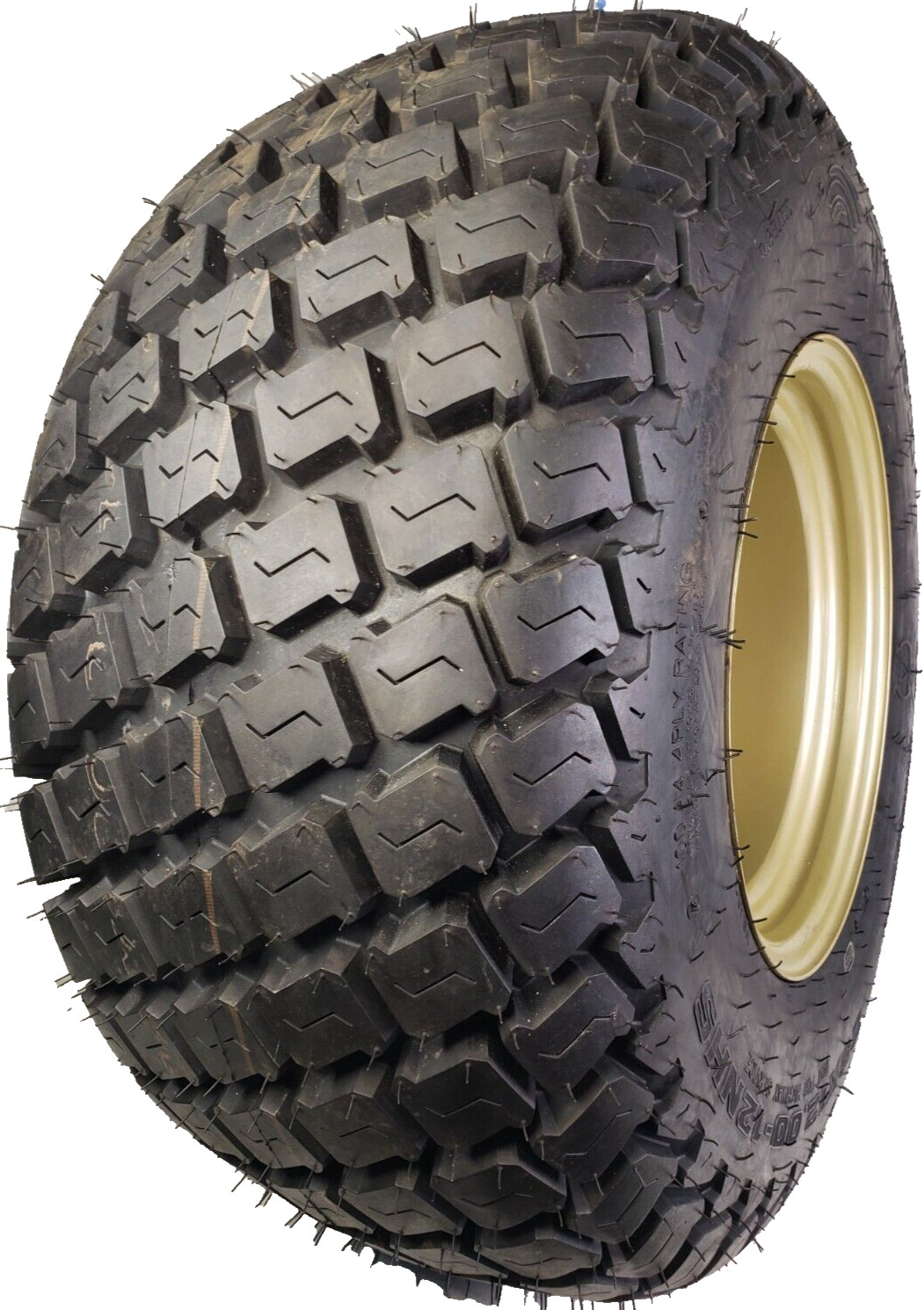 26x12.00-12 Tire Wheel Rim Mahindra Garden Compact Tractor Mower 4ply R-3 Turf