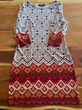 Nine West Multicolored Polyester Long Sleeve Dress Size 12