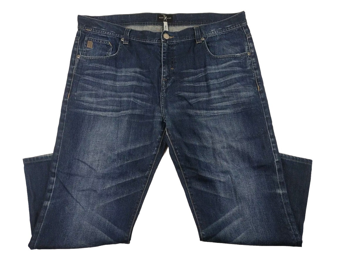 Marc Ecko Jeans Men's Size 42X27 Well Hung Relaxed Boot Med Wash Blue Denim