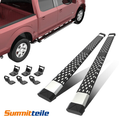Pair 6'' Side Step Nerf Bars Running Boards For 2015-23 Ford F-150 Super Crew Cab