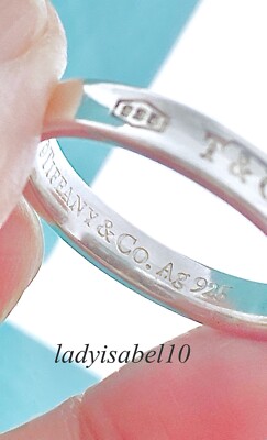 Tiffany & Co. Sz 9.75 Sterling Silver 1837 Concave Narrow Tiffany & Co. Sz 9.75 Sterling Silver 1837 Concave Narrow