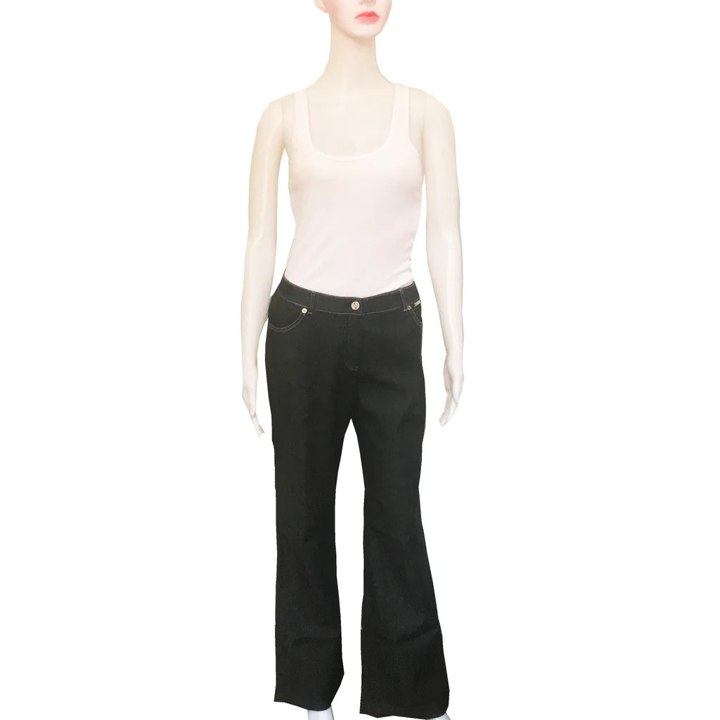St John Marie Gray Dark Wash Mid Rise Bootcut Jeans Women’s 6 Designer