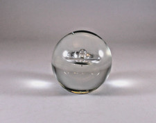 Glass Sphere Ball Paperweight Water Droplet Globe Splash 2.75" Diameter Vintage