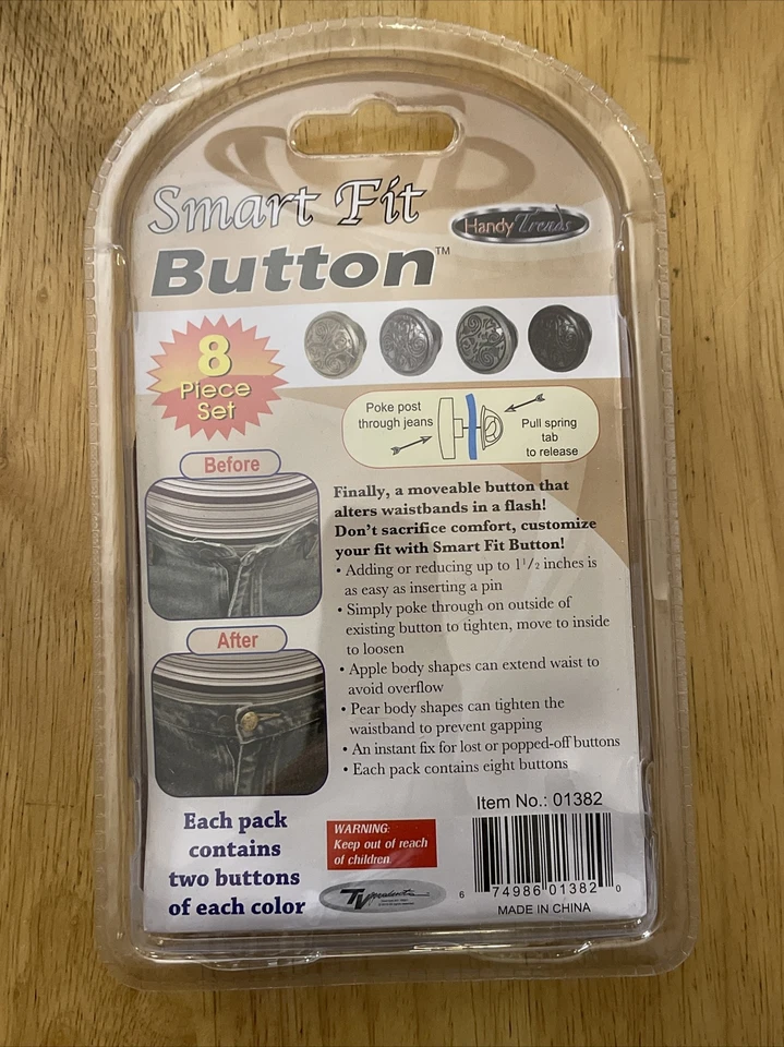 Handy Trends Smart Fit Button- Fix Popped Off Jeans Pants Shorts 8 Piece Set - Image 2 of 2