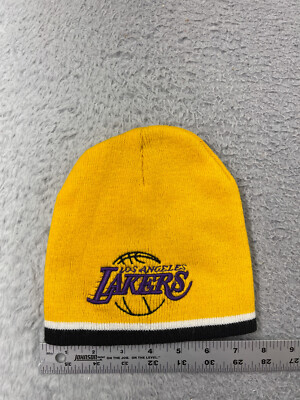 Los Angeles Lakers Beanie Toque Adult Yellow Knit  display picture 3
