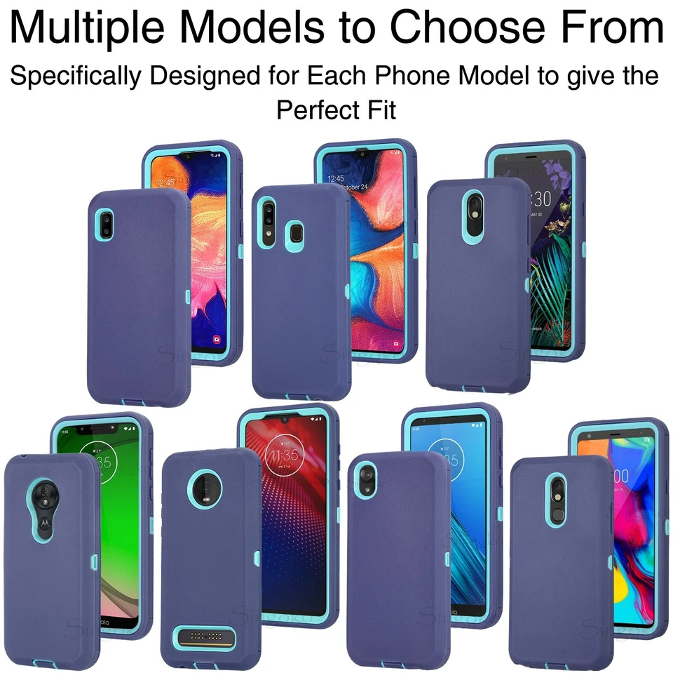 SHOCKPROOF ARMOR RUGGED Stand Clip Holster FULL BODY Case Cover SCREEN PROTECTOR - Image 3 of 4