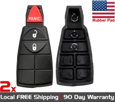 Lot of 2x New Replacement Key fob Rubber Button for RAM Chrysler Dodge Jeep WV