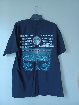 Vintage 90s Eric Clapton Pilgrim Tour black graphic Tshirt size XL