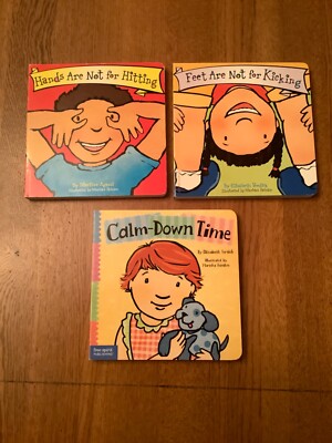 Best Behavior  Board Books Hands Not for Hitting, Kicking, Calm Down Lot of 3