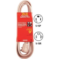 Appliance And Air Conditioner Cord - Heavy Duty 9' 14/3 Beige - Free Shipping Appliance And Air Conditioner Cord - Heavy Duty 9' 14/3 Beige - Free Shipping