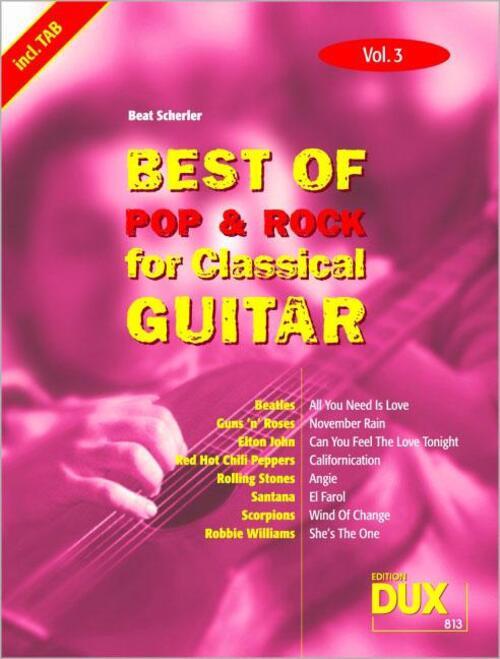 Best Of Pop & Rock For Classical Guitar Vol. 3 | Beat Scherler |