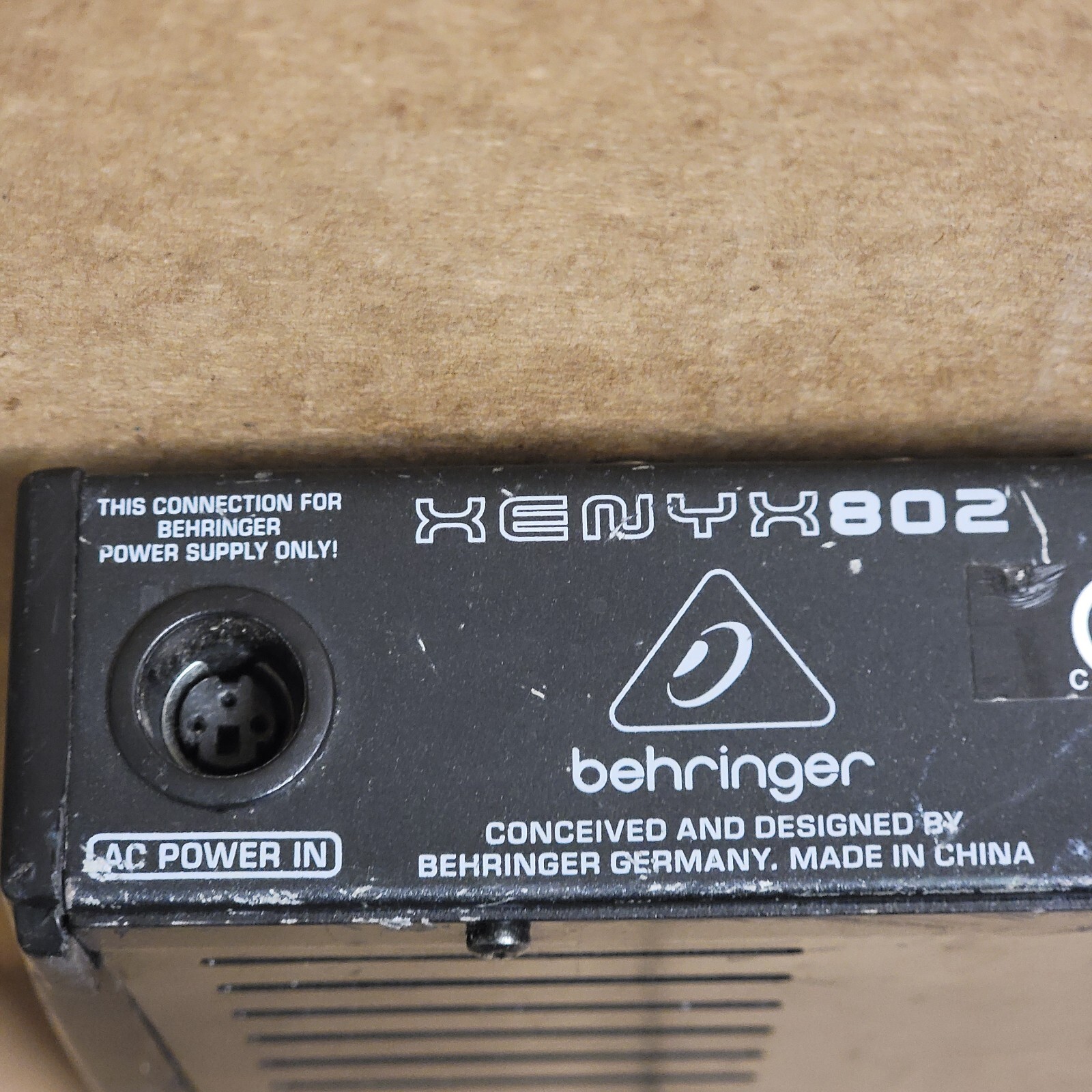 Behringer Xenyx 802 Mixing Console, 8 Channel Missing Power Supply