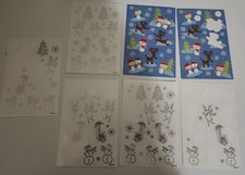 Vintage American Greetings Stickers AGC Snowmen Reindeer