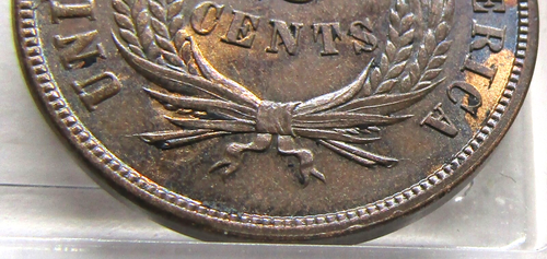 1864 Two Cent Piece Early Better grade AU ++ U.S. TYPE COIN - Picture 6 of 6