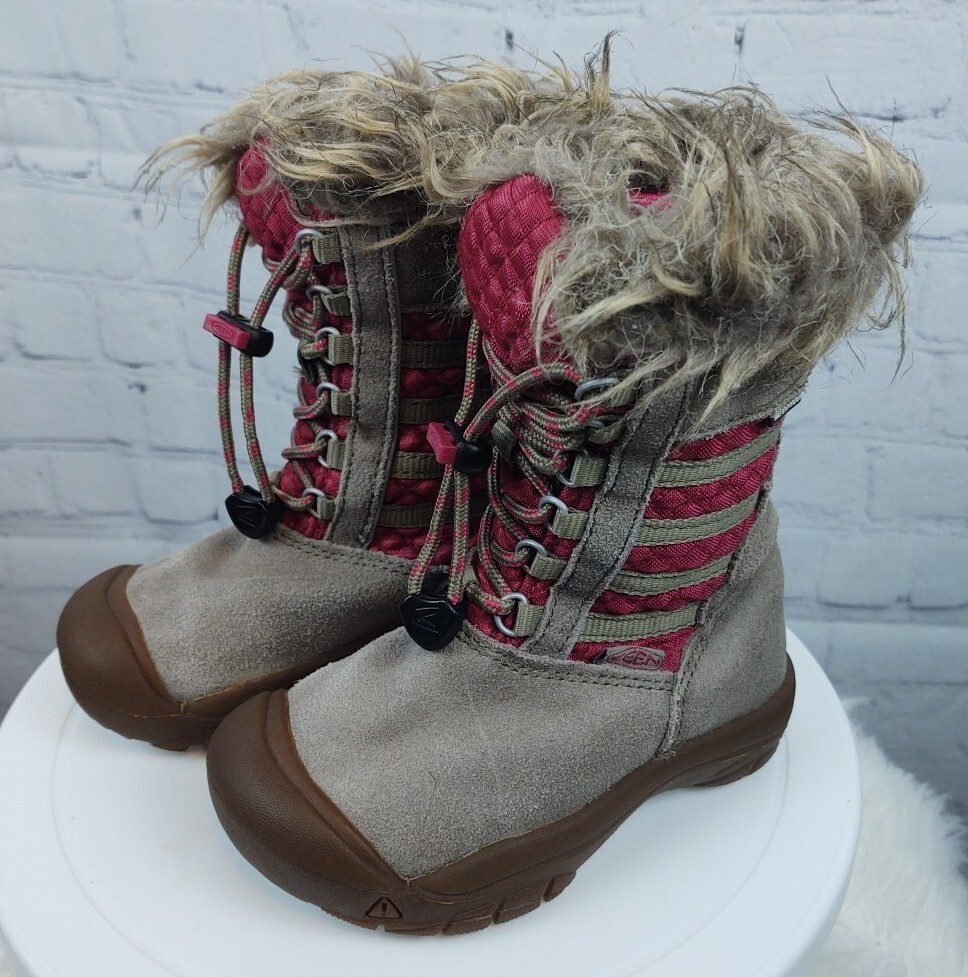 Stivali da neve invernali Keen per bambine Wapato impermeabili elastici con lacci taglia 9