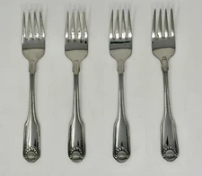 Oneida Classic Shell Set of 4 Salad Forks 6 3/4"
