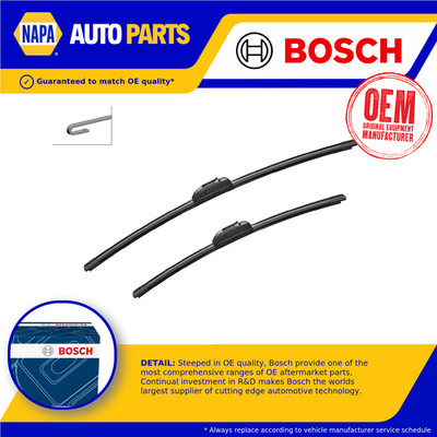 2x Wiper Blades (Pair) Flat Aero type AR608S 3397007654 Bosch Aerotwin Retrofit